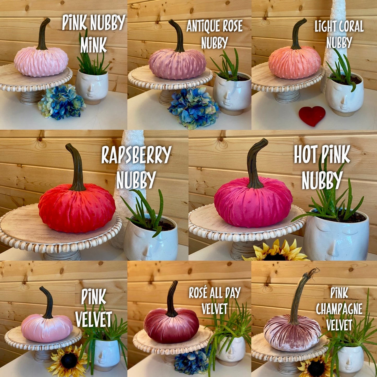 EXTRA LARGE VELVET PUMPKIN - PINK CHAMPAGNE