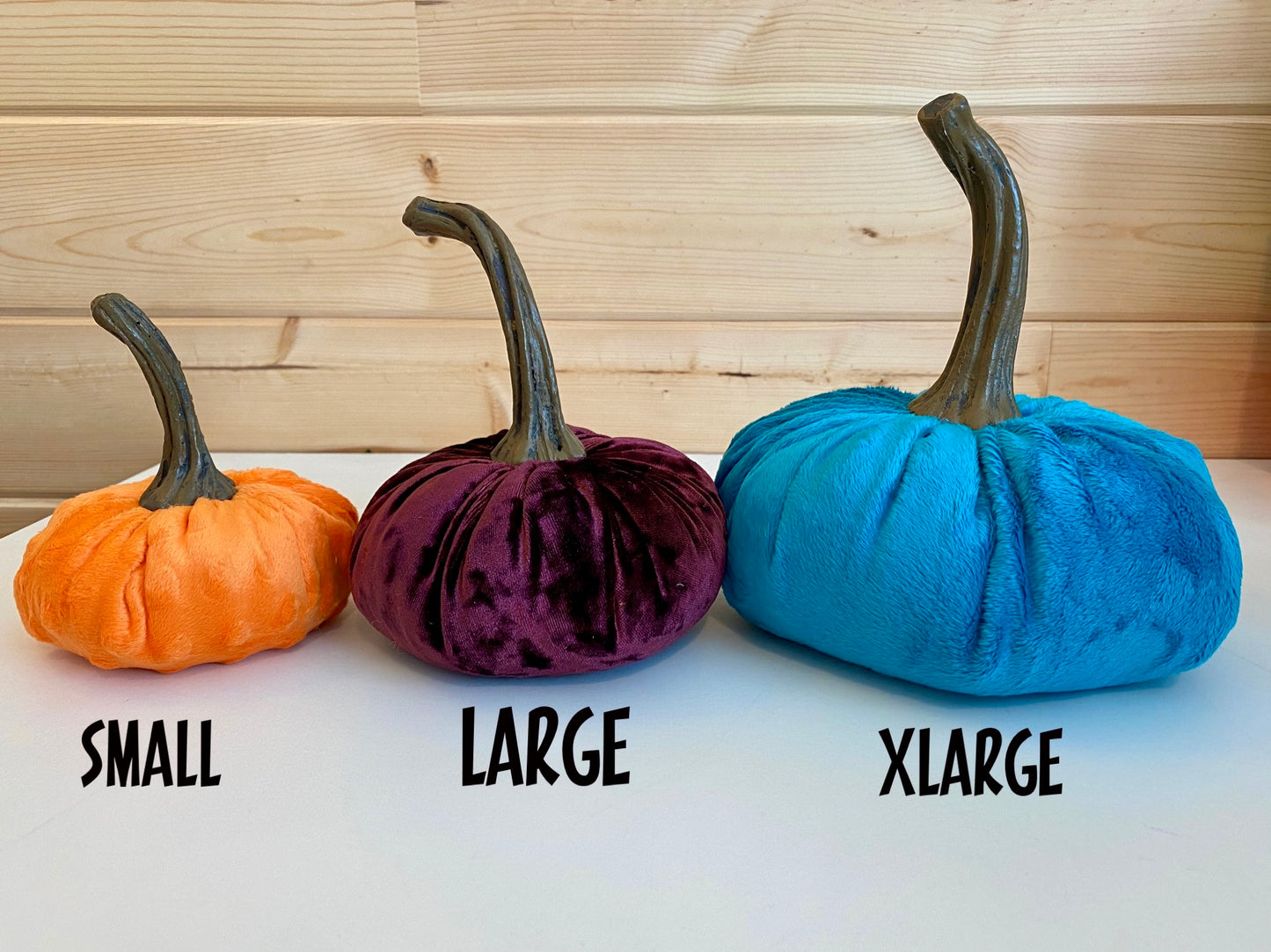 PUMPKINS - CREATE YOUR OWN SET OF 3 DIFFERENT COLORS and SIZES