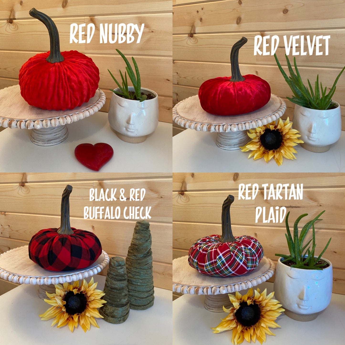 EXTRA LARGE NUBBY MINK VELVET PUMPKIN - RED