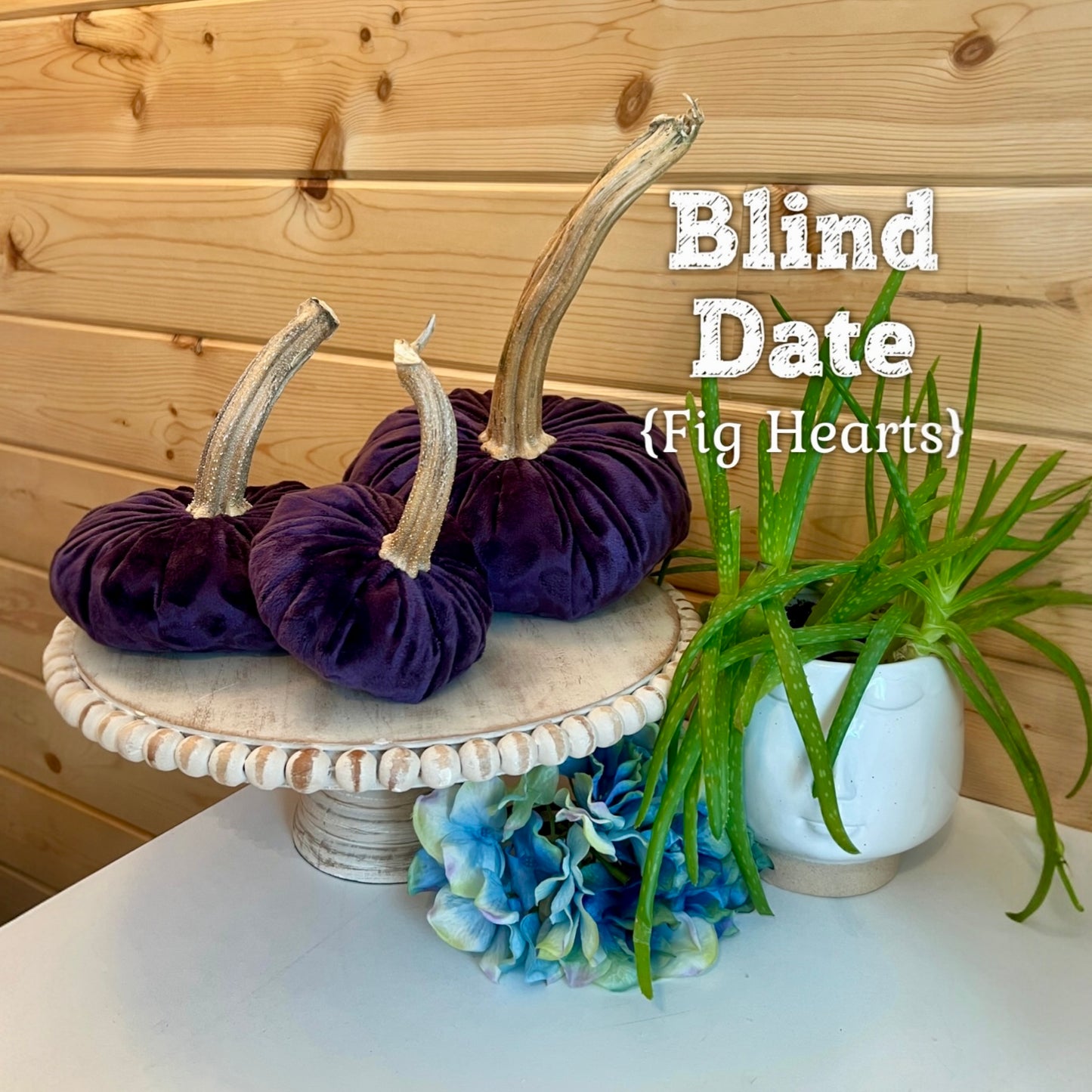 SMALL PUMPKIN HEART EMBOSSED FIG MINK VELVET - DEEP PURPLE