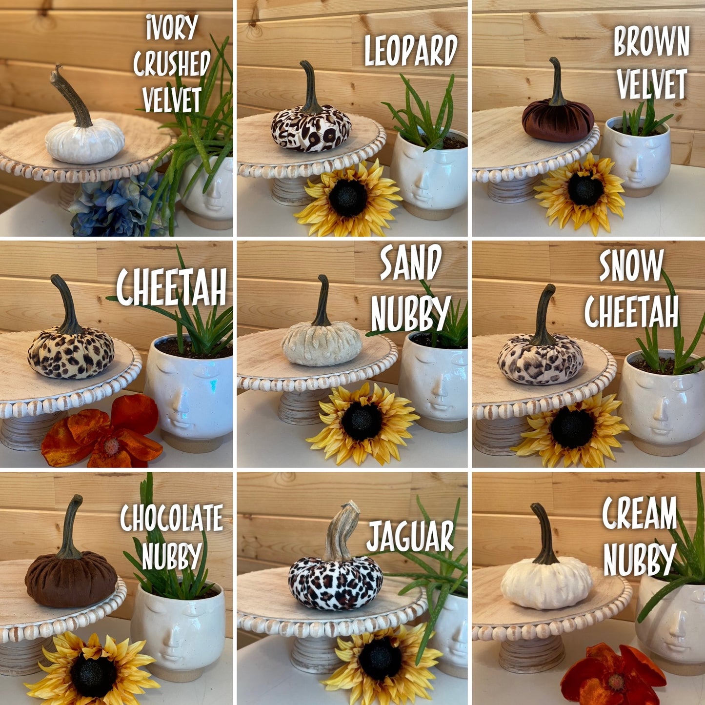 SMALL PUMPKIN ANIMAL PRINT FABRIC - SNOW CHEETAH