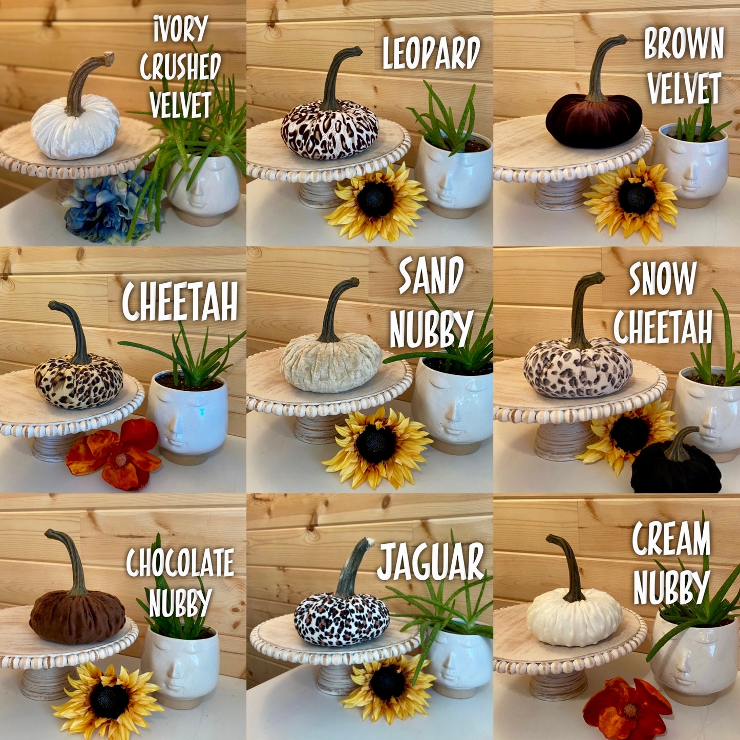 LARGE NUBBY MINK VELVET PUMPKIN - SAND