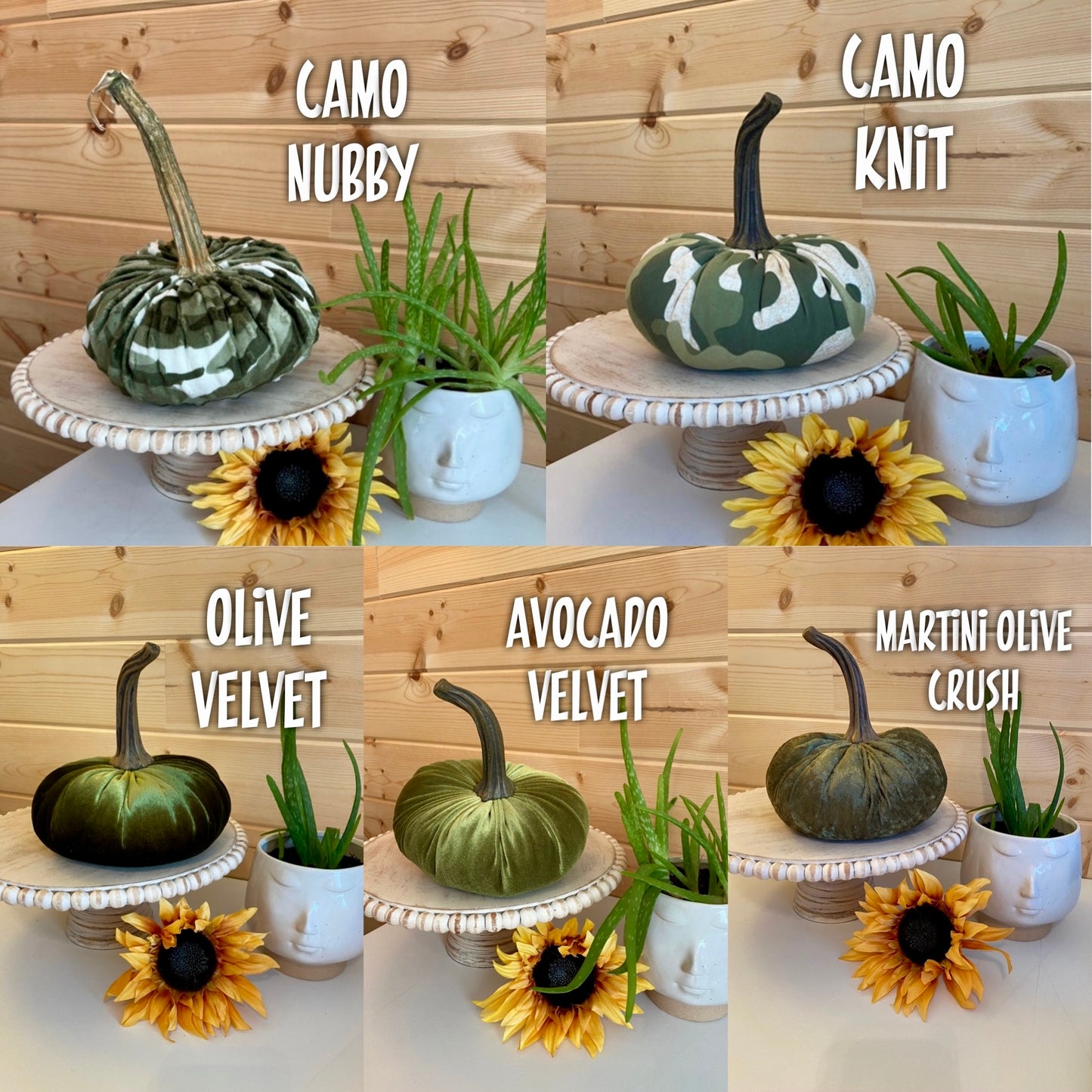 EXTRA LARGE CRUSHED VELVET PUMPKIN - MARTINI OLIVE GREEN