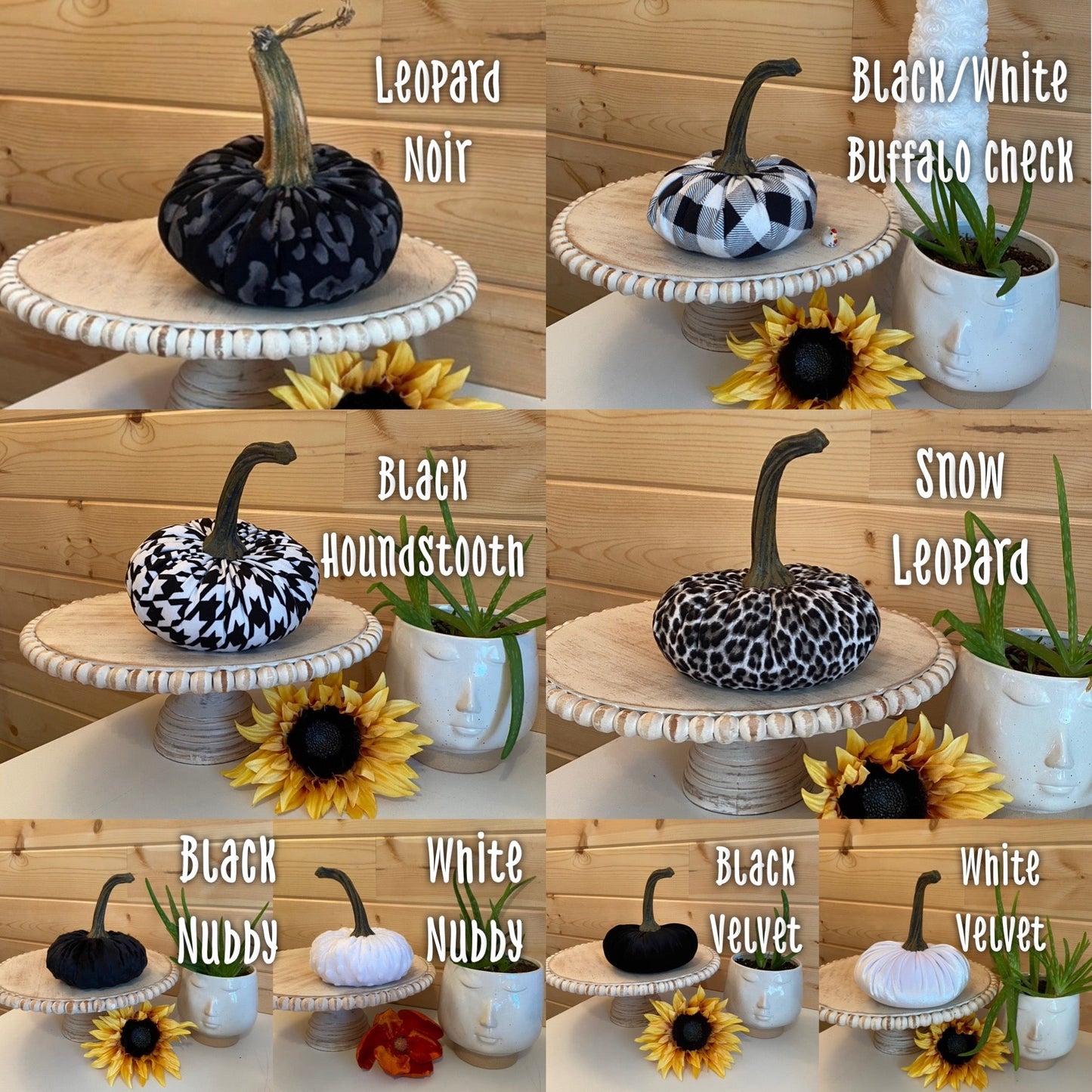 LARGE ANIMAL PRINT FABRIC PUMPKIN - SNOW LEOPARD