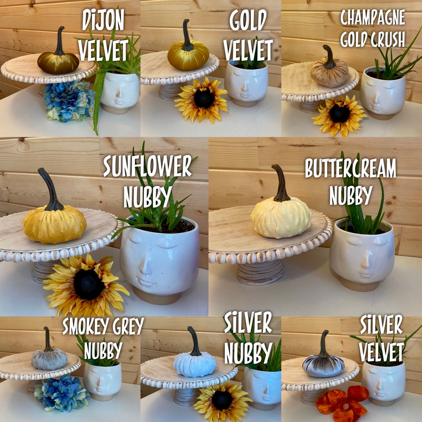 SMALL NUBBY MINK VELVET PUMPKIN - SUNFLOWER YELLOW