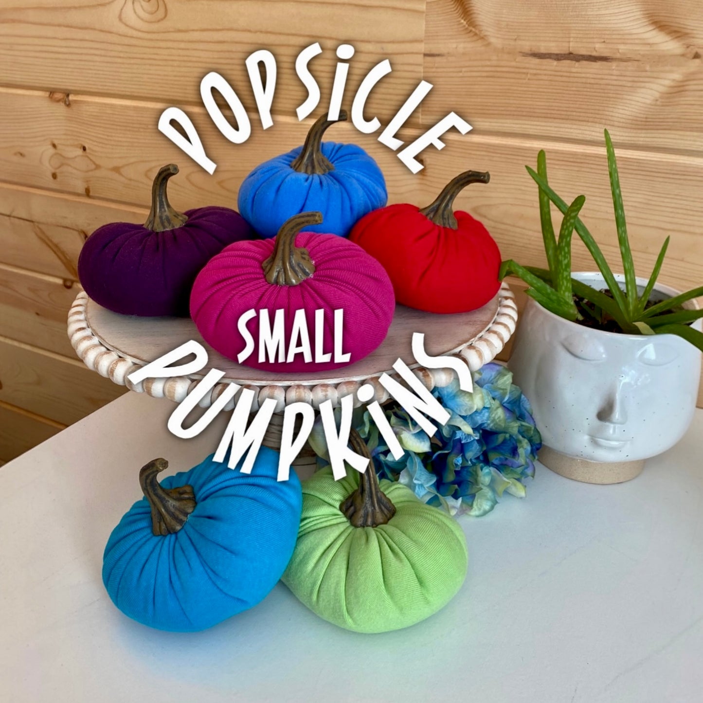 SMALL FABRIC PUMPKINS - POPSICLE FLAVOR COLORS