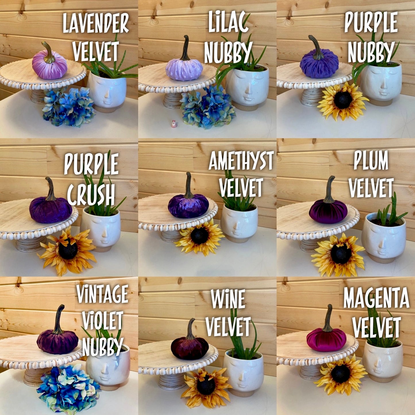 SMALL VELVET PUMPKIN - PURPLE CRUSH