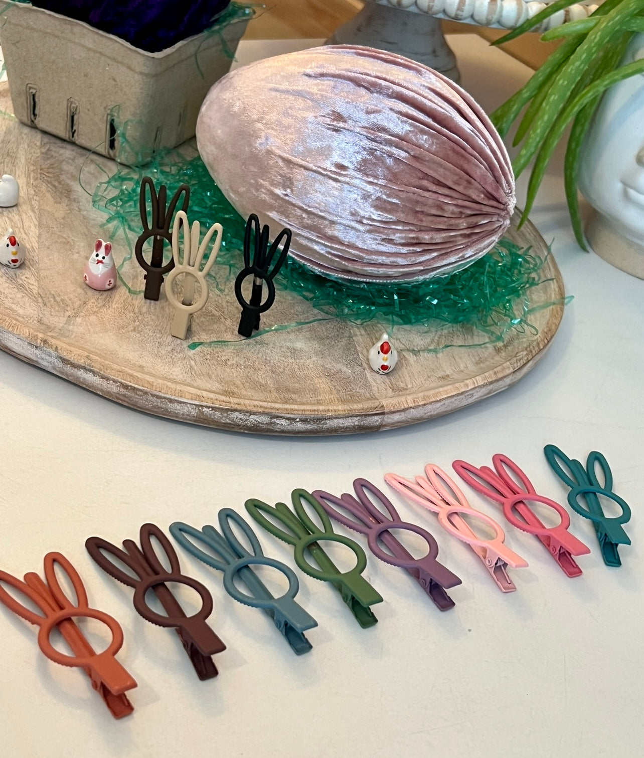 Hair Barrettes Bunny Hare Hair Clips Cute for Spring and Easter Bunny Motif Easter Basket Filler