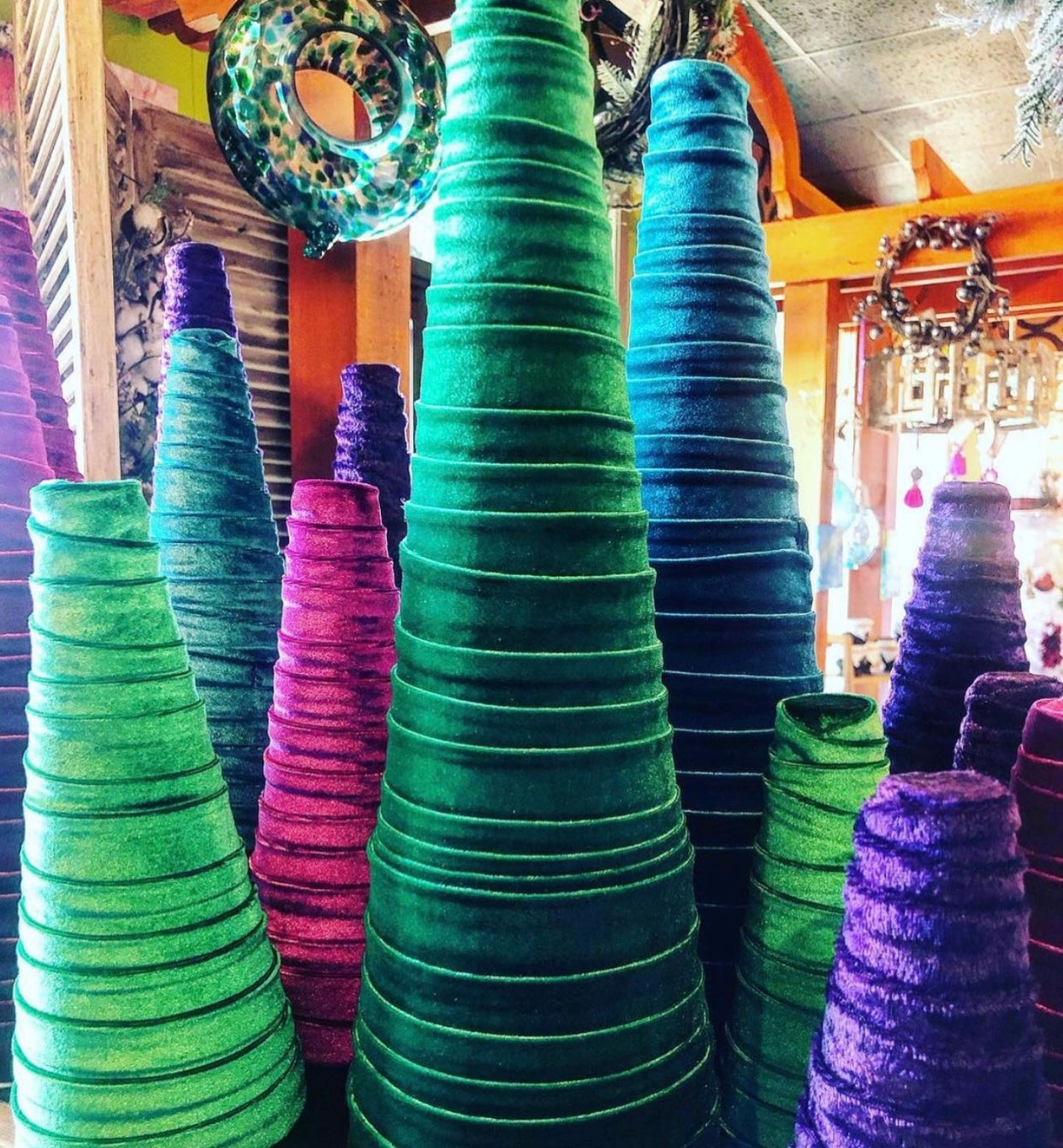 Decorative CONE Trees Holiday Home Reception Centerpieces Fun Prints Animal Prints Cone Sets of 5 ENTIRE COLLECTION