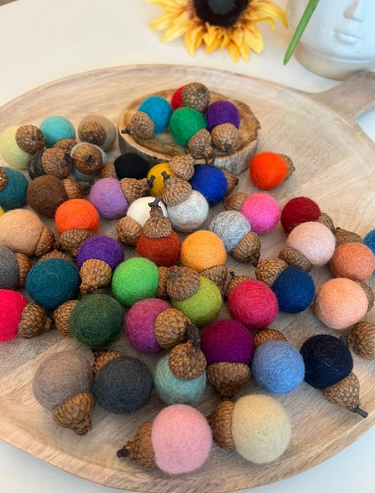 ACORNS WOOL FELT - SPRING + SUMMER MIX - SET of 25