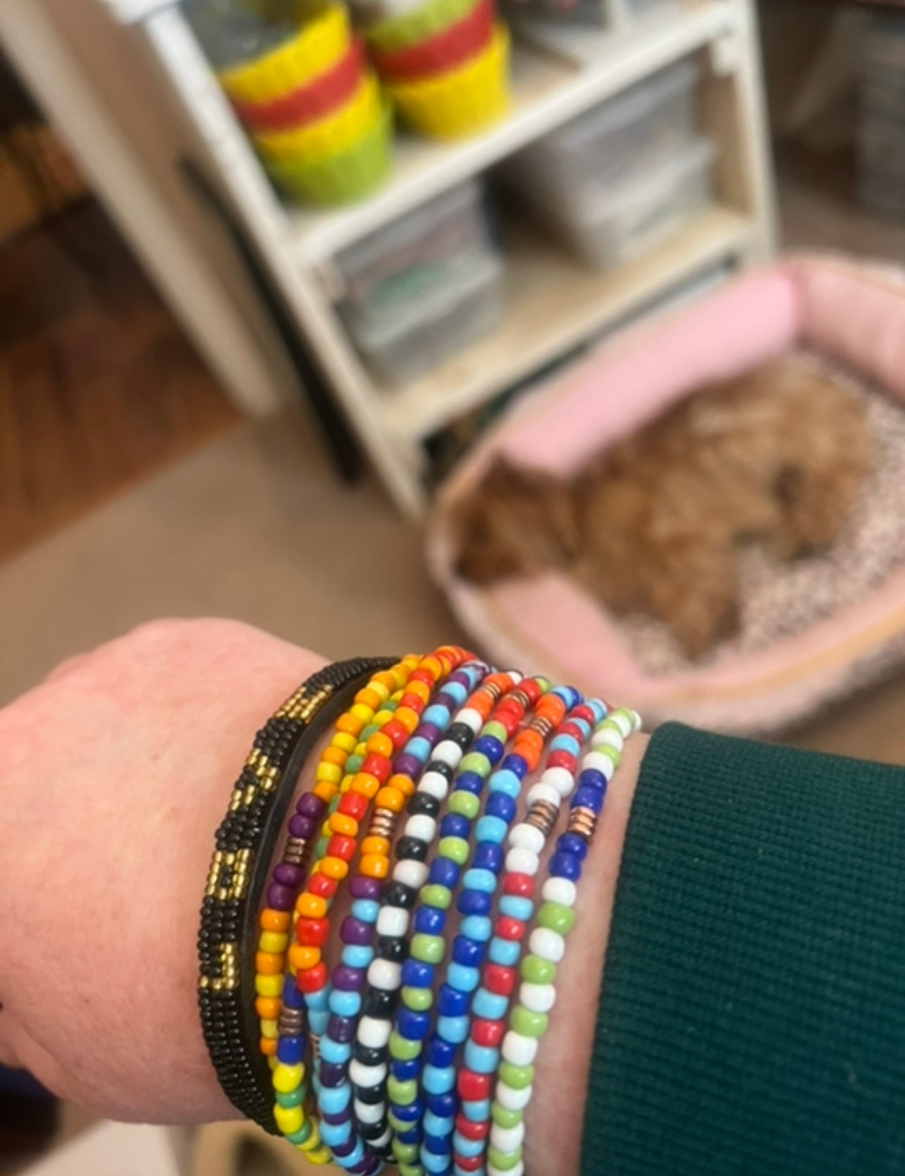 Stretchy Stack Bracelets Mixed Multi Color Bracelet Sets of 9 Stack Bracelet Arm Party Collection Bracelet Gift Set BRIGHT Lights BEAD City