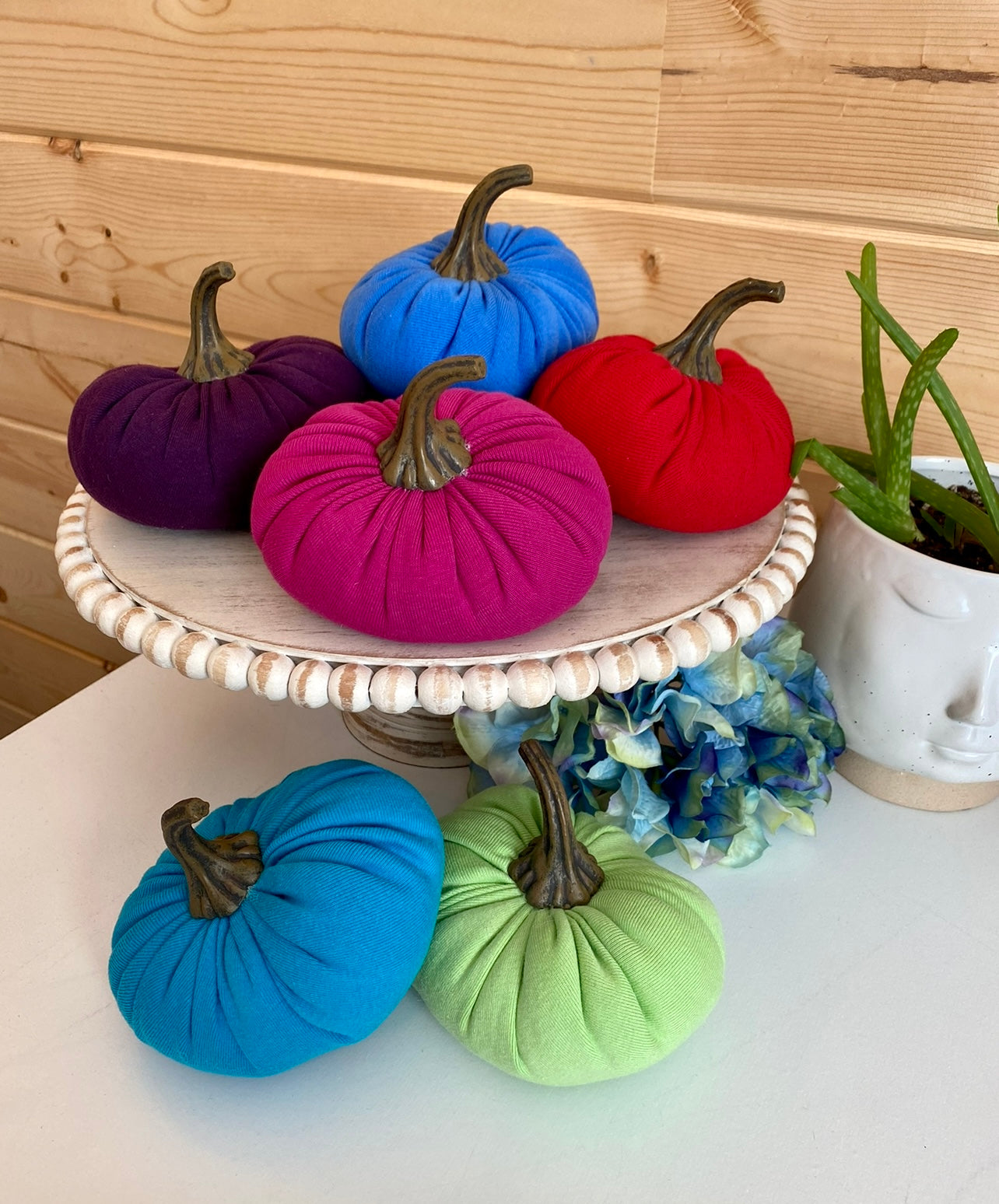 SMALL FABRIC PUMPKINS - POPSICLE FLAVOR COLORS