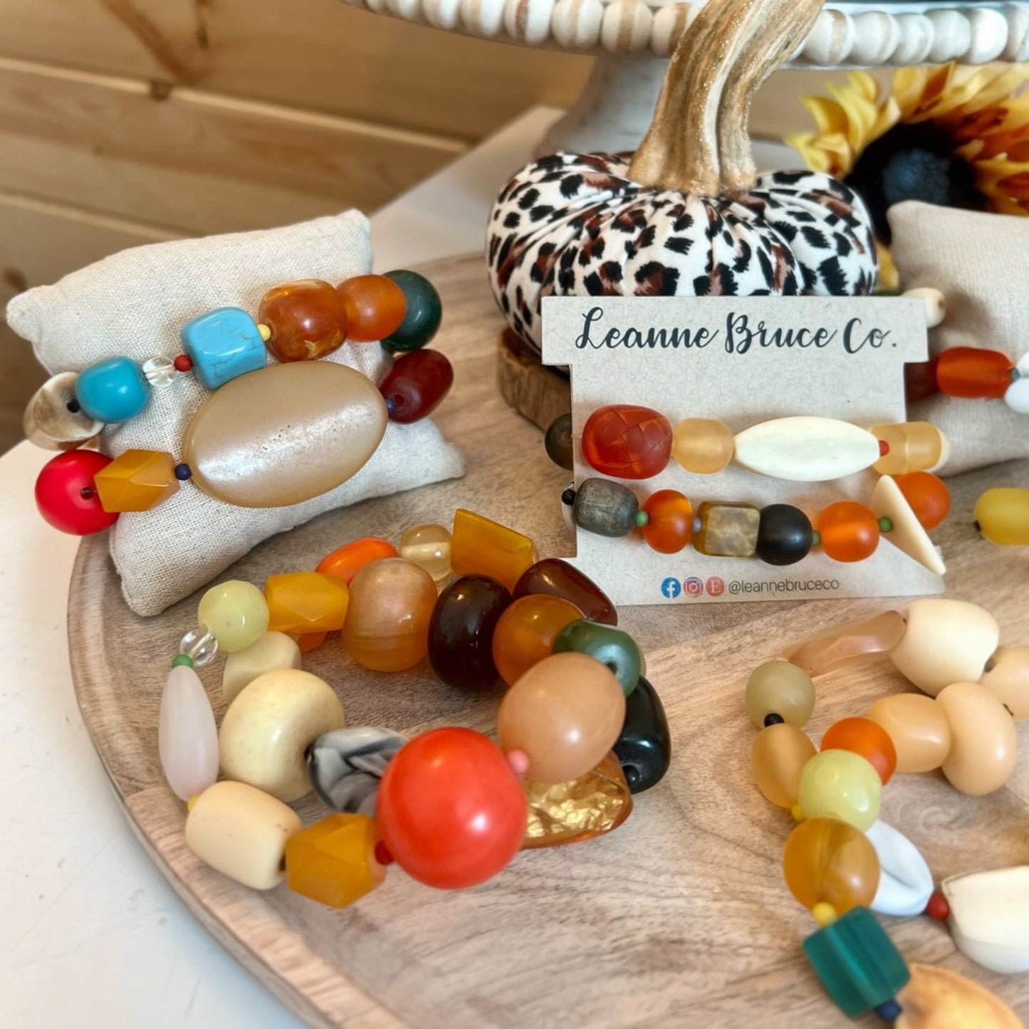 Bracelet Gift Sets of 2 Mixed Resin Beads MARKET DAY Stacks MUST ORDER 4 TOTAL SETS OF 2