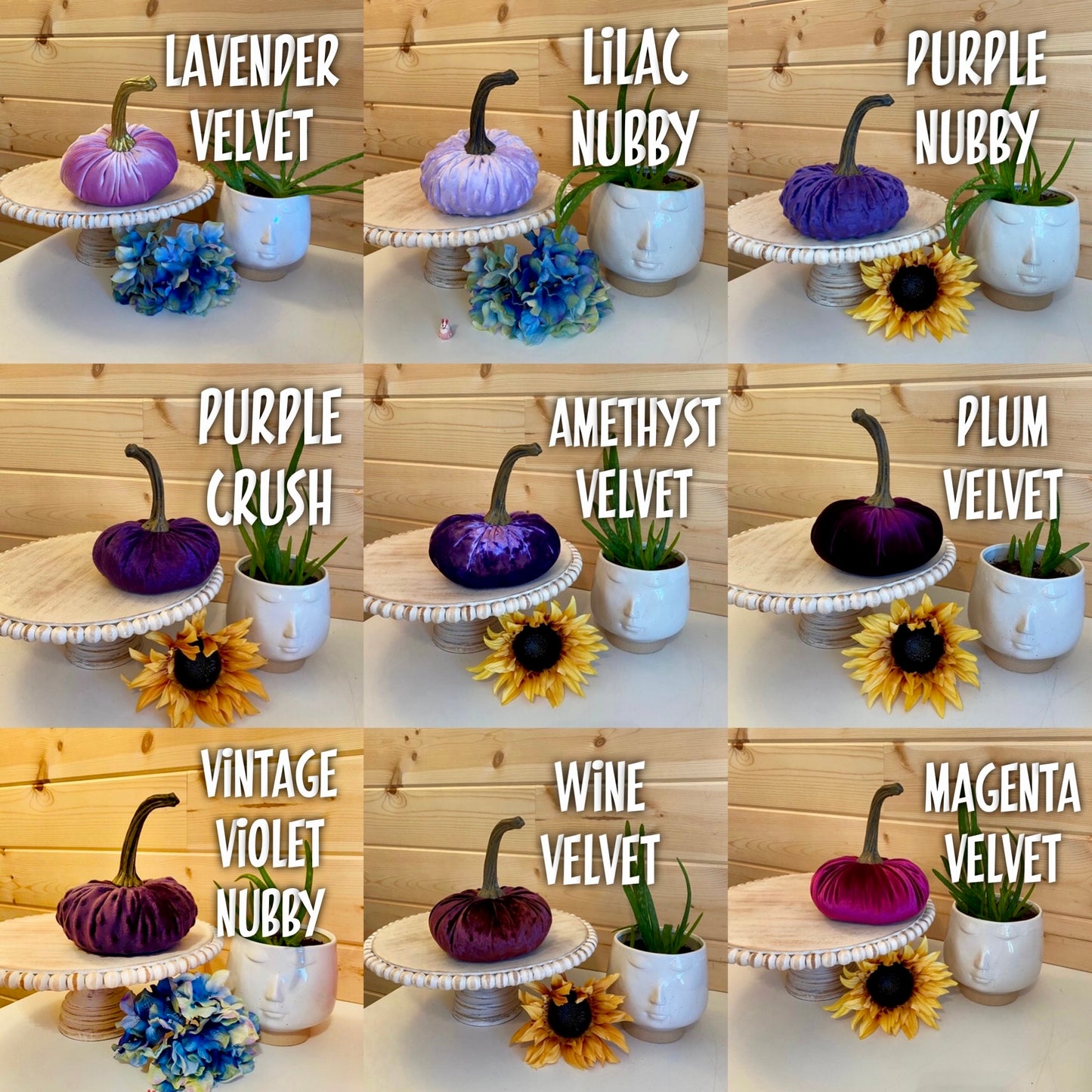 LARGE VELVET PUMPKIN - PURPLE CRUSH