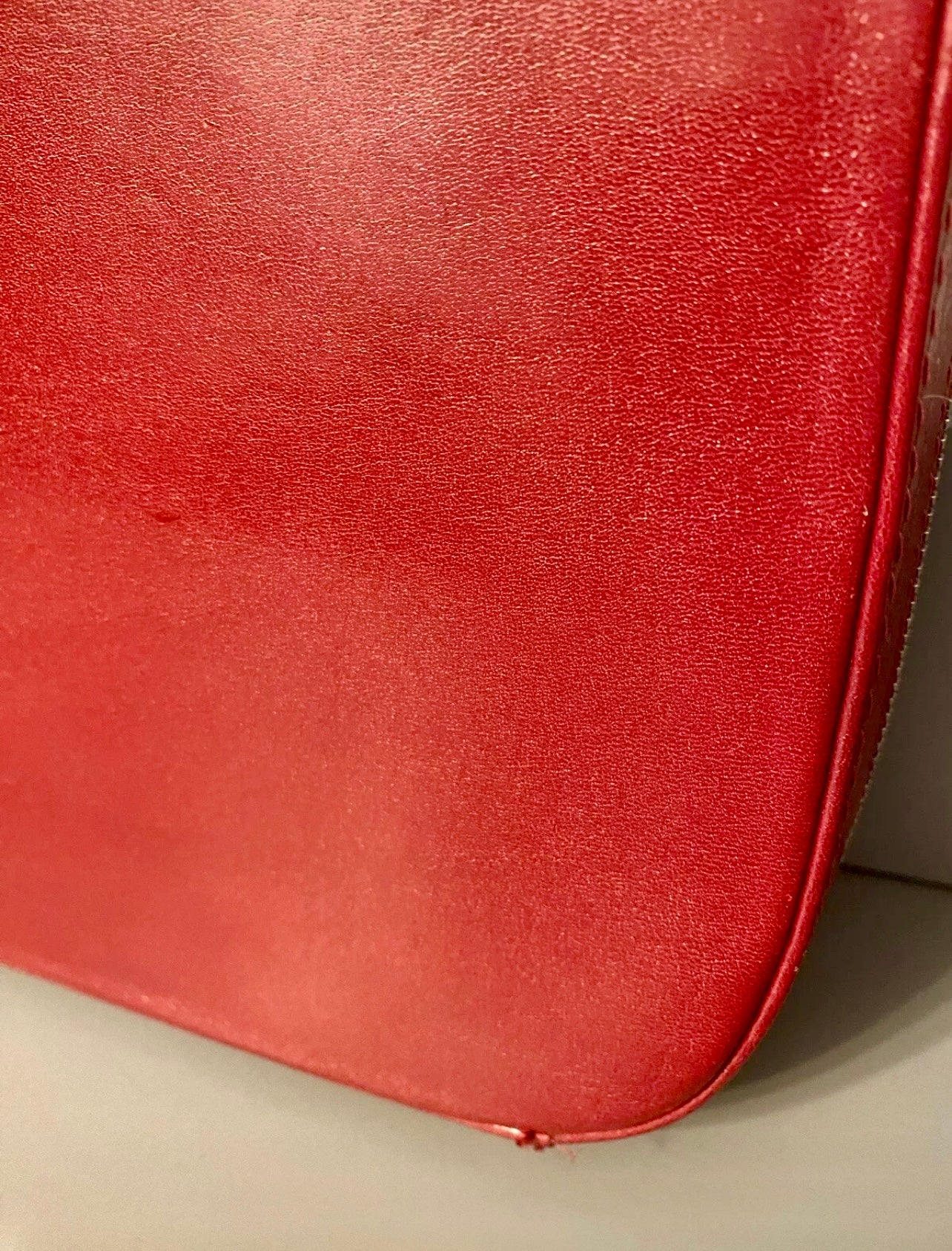 ‼️SOLD‼️ HOBO International Briefcase Red Leather Zip Around Detachable Strap RARE Find