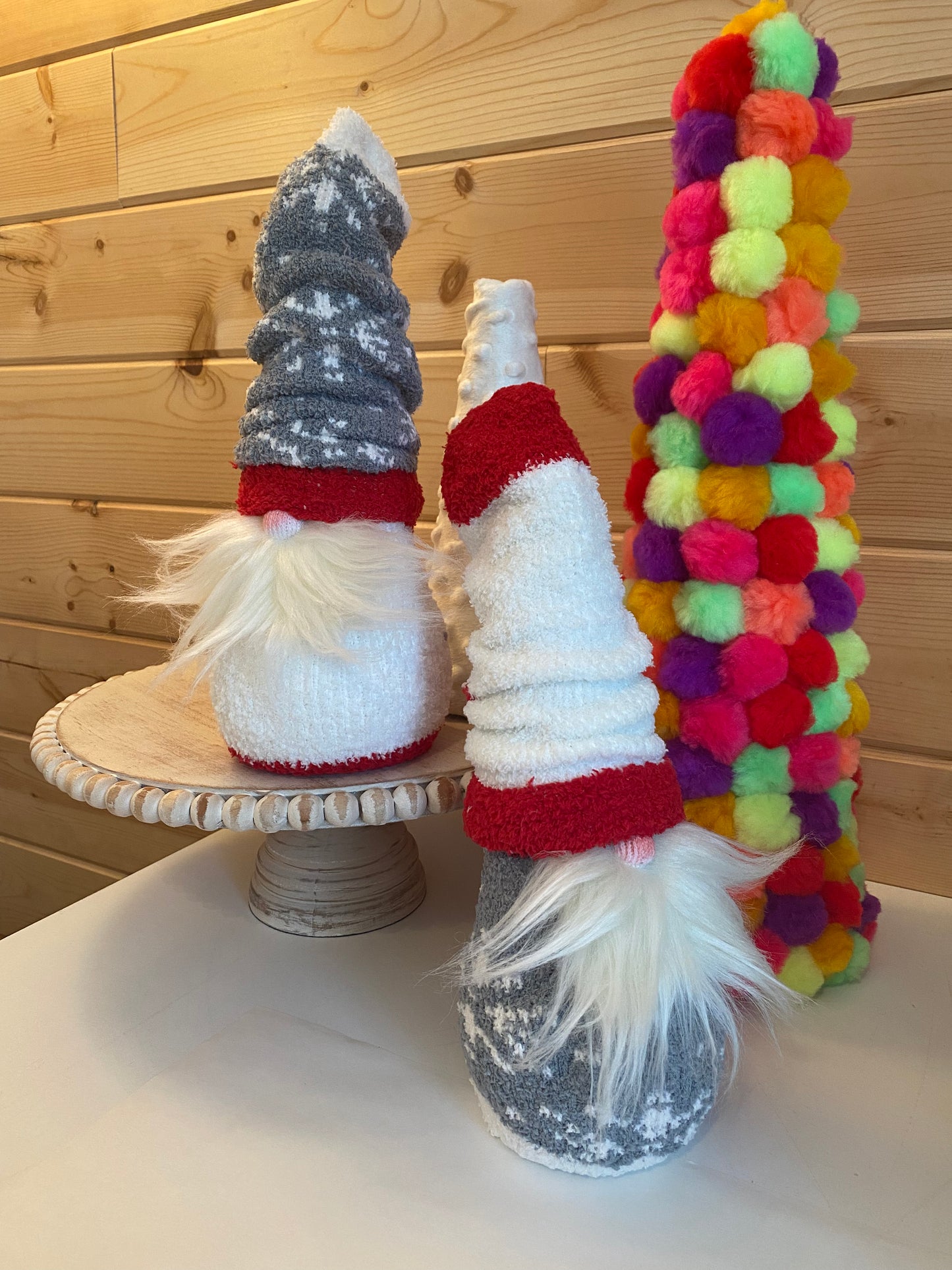 Handmade GNOME White and Red Hat cozy cabin decor winter gnome table centerpieces mantle decor rustic farmhouse chic gift a gnome a home