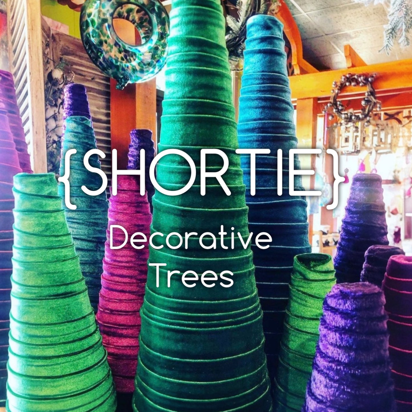 WHOLESALE SHORTIE CONE DECORATIVE TREES SETS/2 MINIMUM ORDER 24 TOTAL CONES