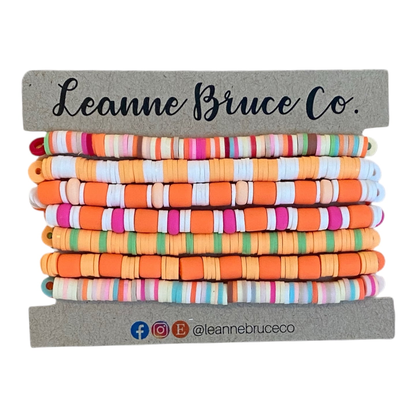 The LITTLE Sets WARM Tones ARM CANDY BRACELET COLLECTION - ORANGE