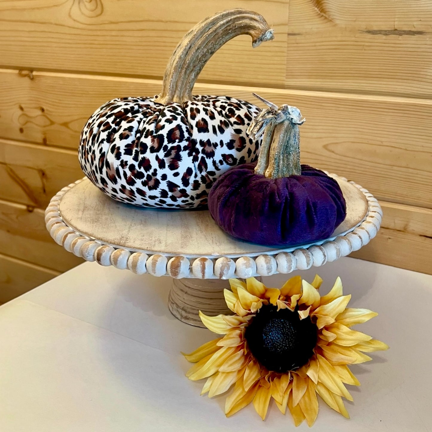 SMALL PUMPKIN HEART EMBOSSED FIG MINK VELVET - DEEP PURPLE