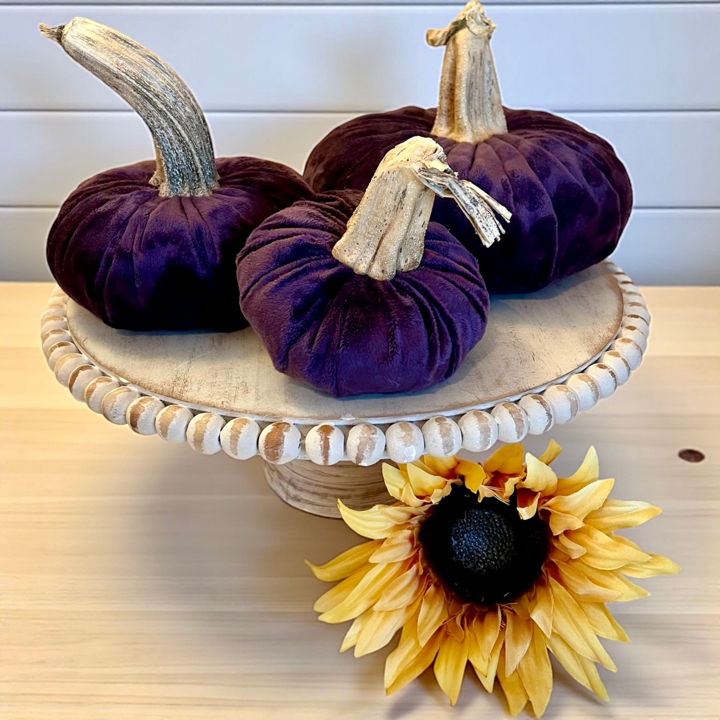 SMALL PUMPKIN HEART EMBOSSED FIG MINK VELVET - DEEP PURPLE