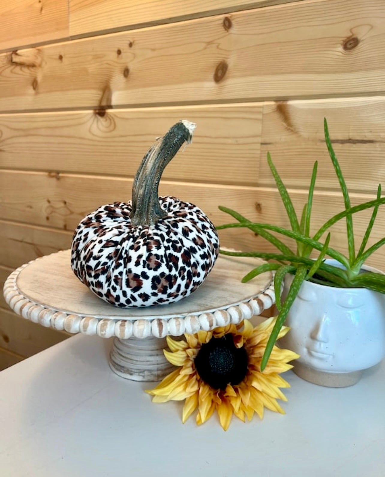 LARGE ANIMAL PRINT PUMPKIN - JAGUAR