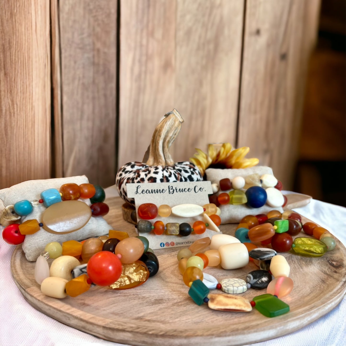 Bracelet Gift Sets of 2 Mixed Resin Beads MARKET DAY Stacks MUST ORDER 4 TOTAL SETS OF 2