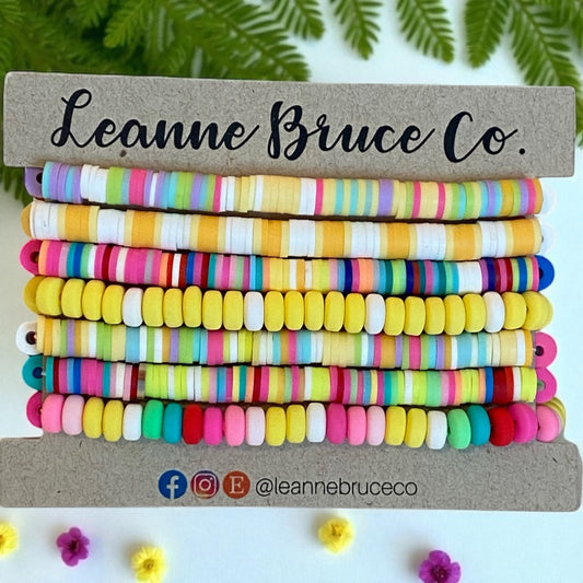 The LITTLE Sets WARM Tones ARM CANDY BRACELET COLLECTION - YELLOW