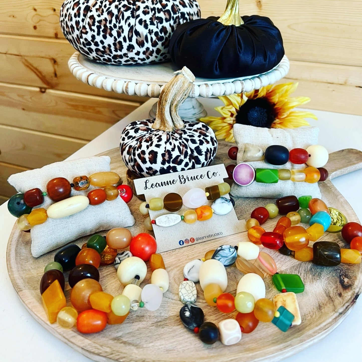 Bracelet Gift Sets of 2 Mixed Resin Beads MARKET DAY Stacks MUST ORDER 4 TOTAL SETS OF 2