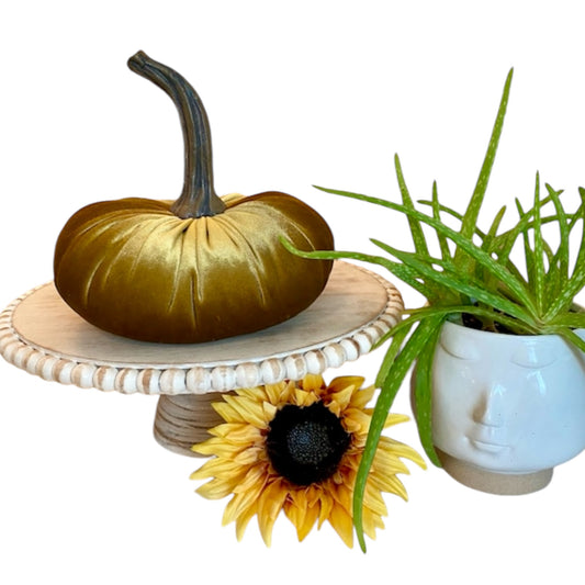 EXTRA LARGE VELVET PUMPKIN - DIJON