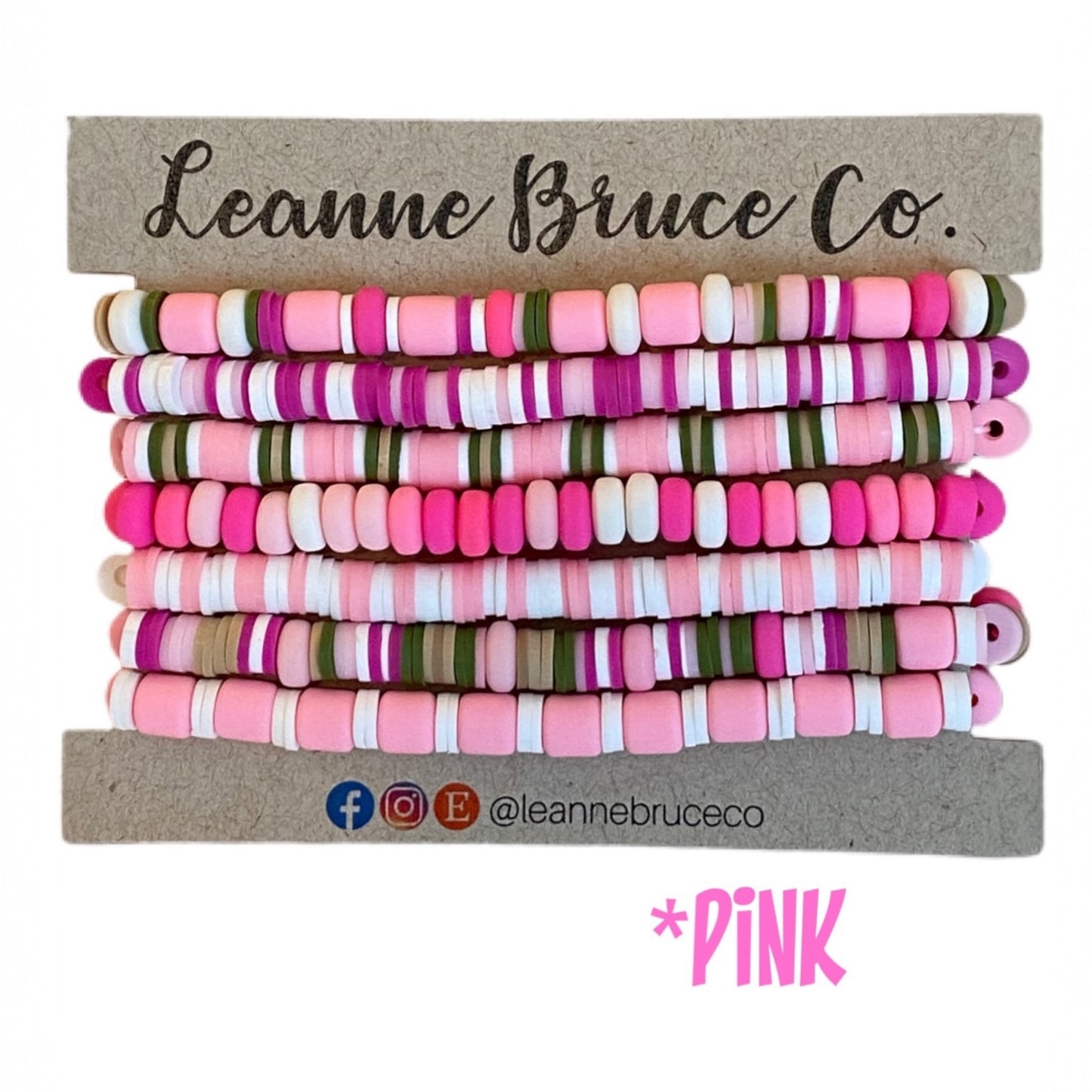 Bracelet Sets of 7 Stretchy WARM Tones Arm Party Handcrafted Bracelet Collection Polymer Clay Disk Braceletss Birthday Gift The LITTLE Sets