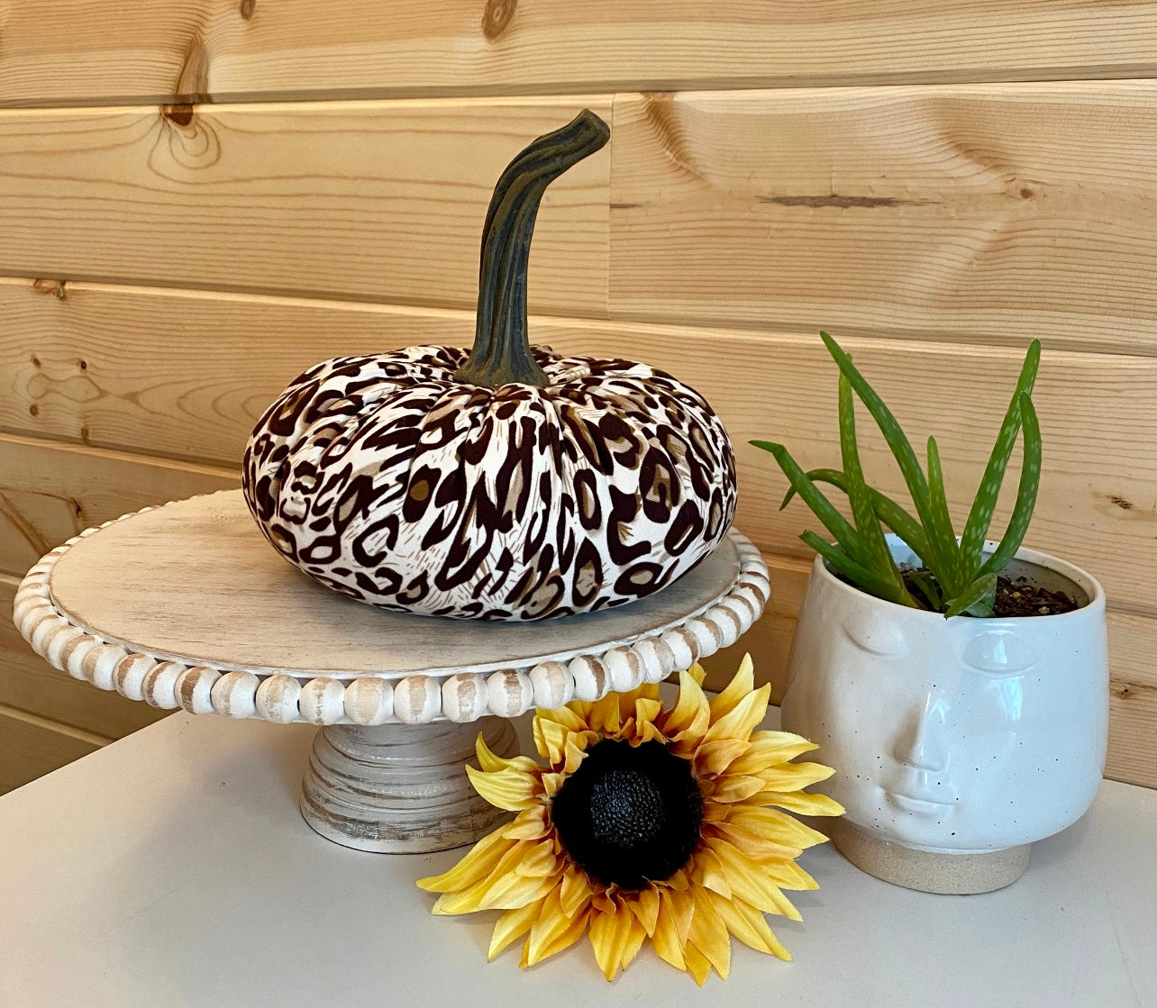 ANIMAL PRINT PUMPKIN SET of 3 - LEOPARD