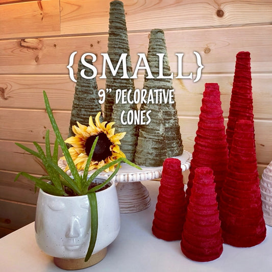 CONE Trees for Home and Wedding Centerpiece Decor SMALL 9" Cones