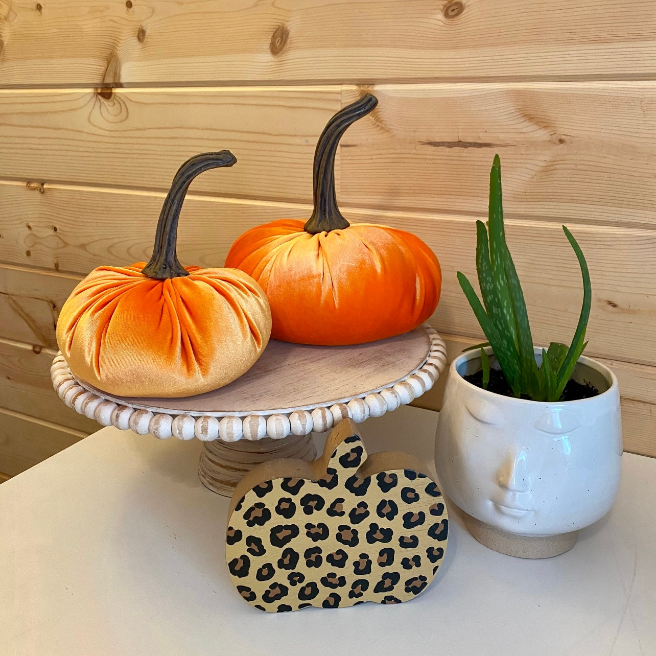 EXTRA LARGE VELVET PUMPKIN - ORANGE