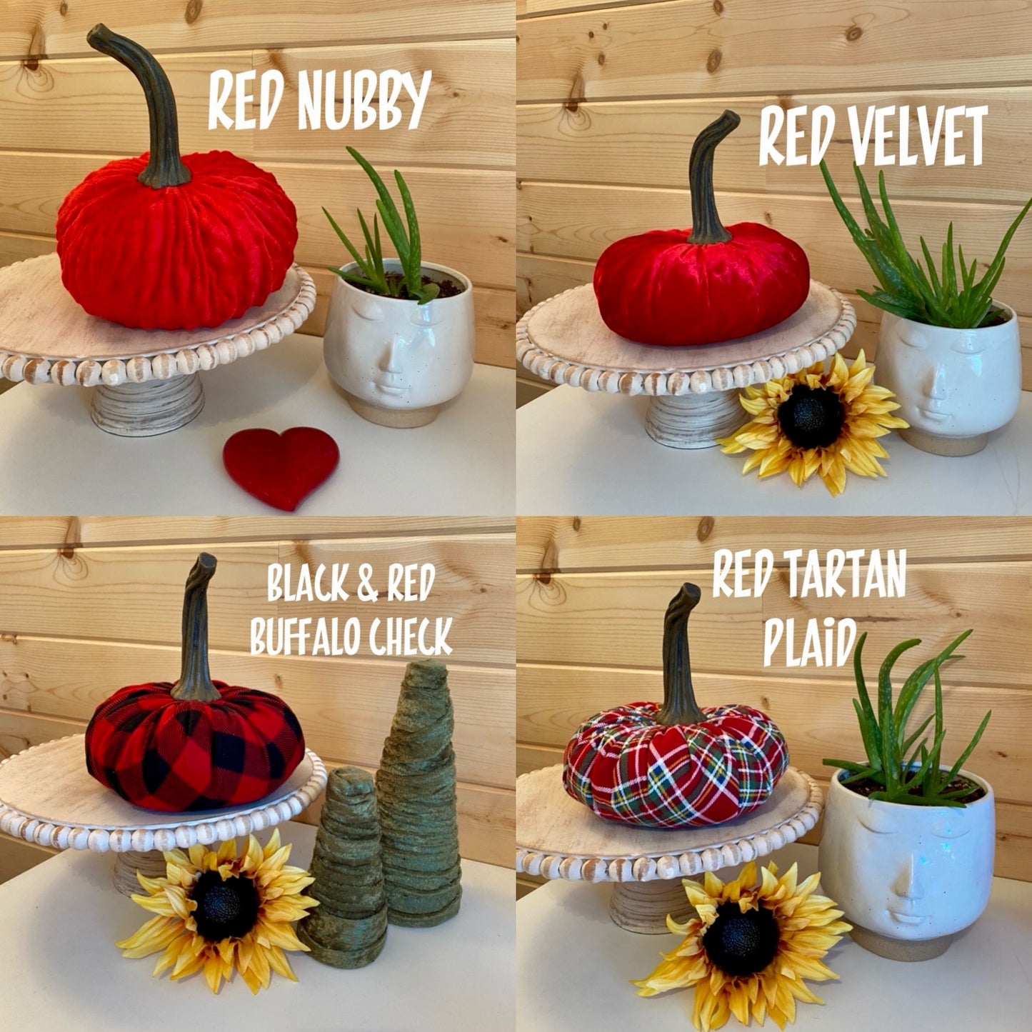 EXTRA LARGE HANDMADE PUMPKINS - Velvets, Nubby Minks, Prints, Flannels, Animal Prints - ENTIRE COLLECTION