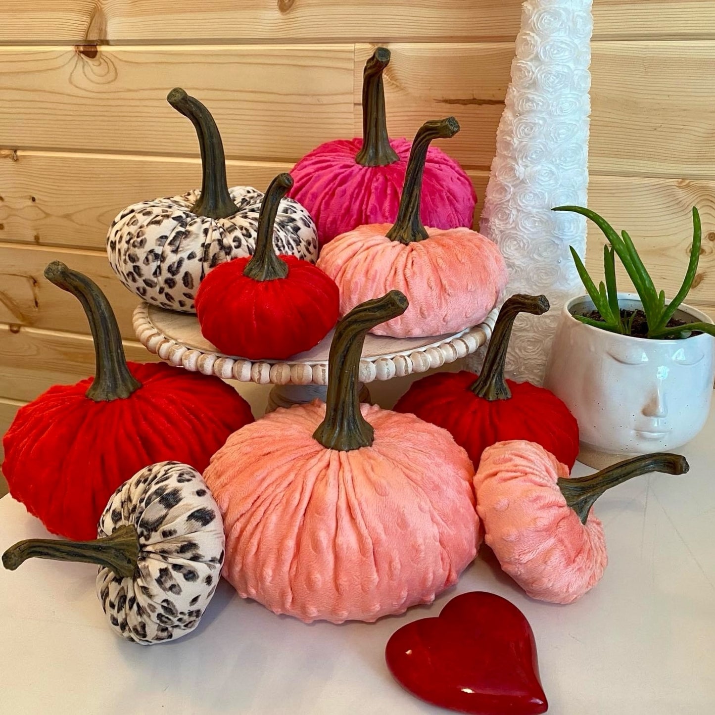 EXTRA LARGE HANDMADE PUMPKINS - Velvets, Nubby Minks, Prints, Flannels, Animal Prints - ENTIRE COLLECTION