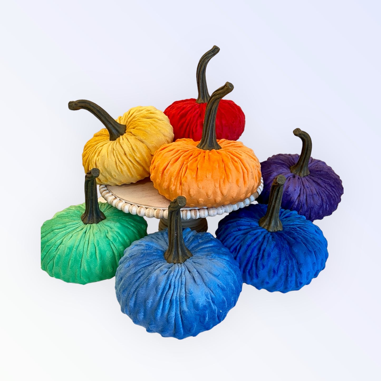 EXTRA LARGE NUBBY MINK VELVET PUMPKIN - RAINBOW SET/7