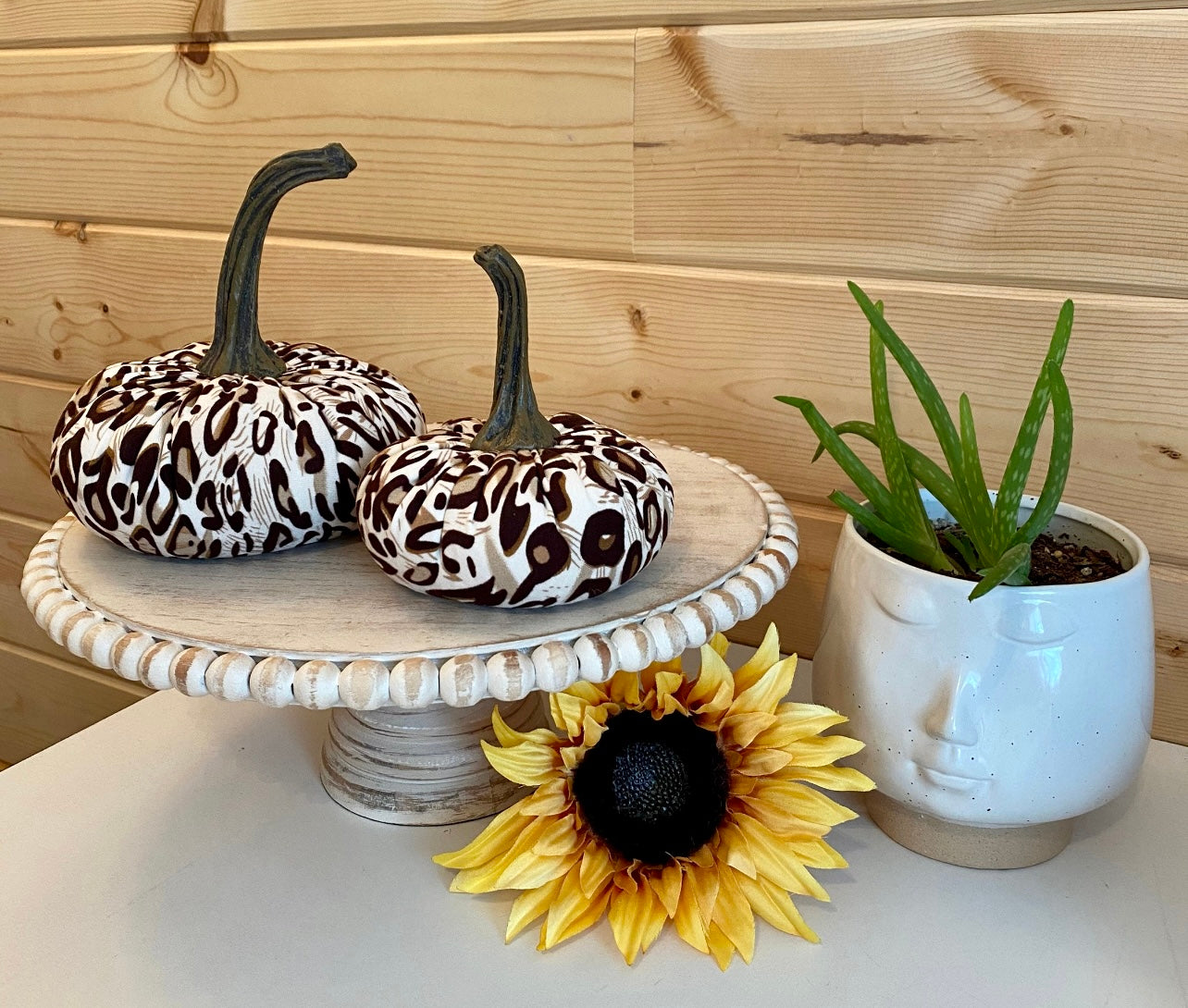 ANIMAL PRINT PUMPKIN SET of 3 - LEOPARD