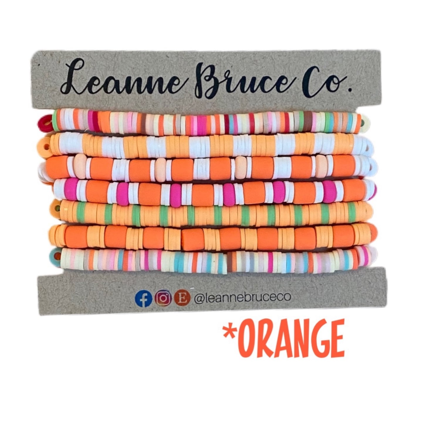 The LITTLE Sets WARM Tones ARM CANDY BRACELET COLLECTION - ORANGE