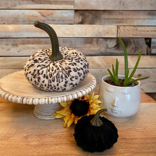 EXTRA LARGE ANIMAL PRINT PUMPKIN - SNOW CHEETAH