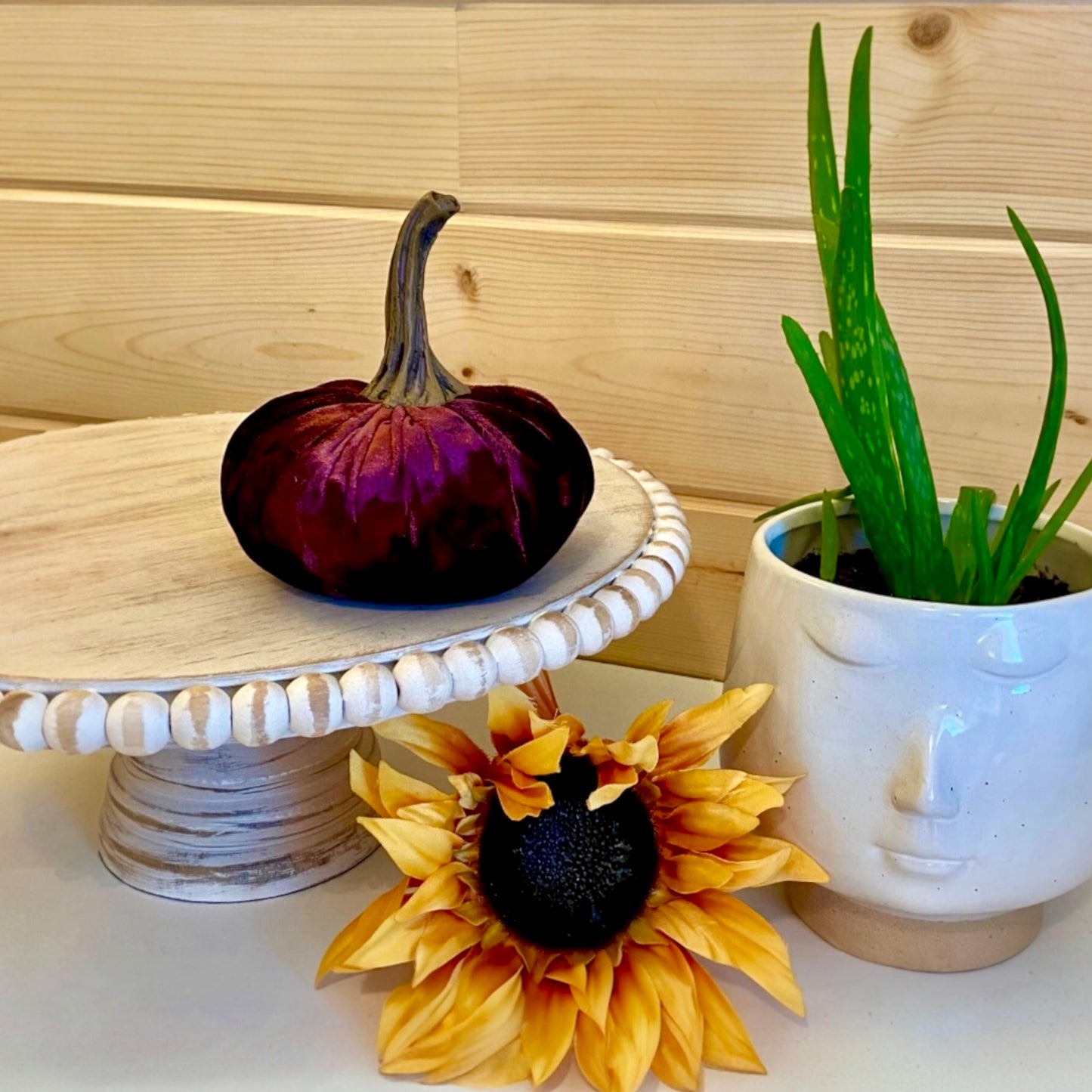 SMALL VELVET PUMPKIN - WINE