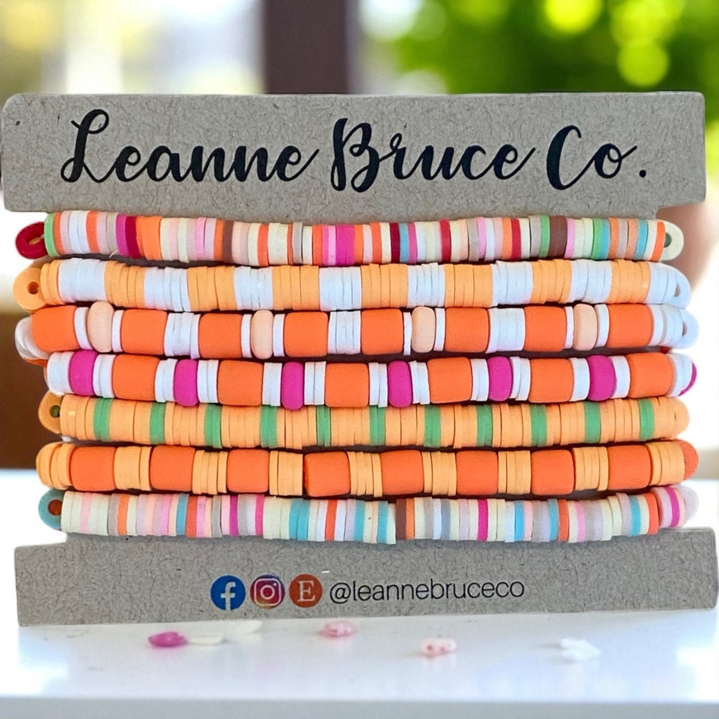 The LITTLE Sets WARM Tones ARM CANDY BRACELET COLLECTION - ORANGE