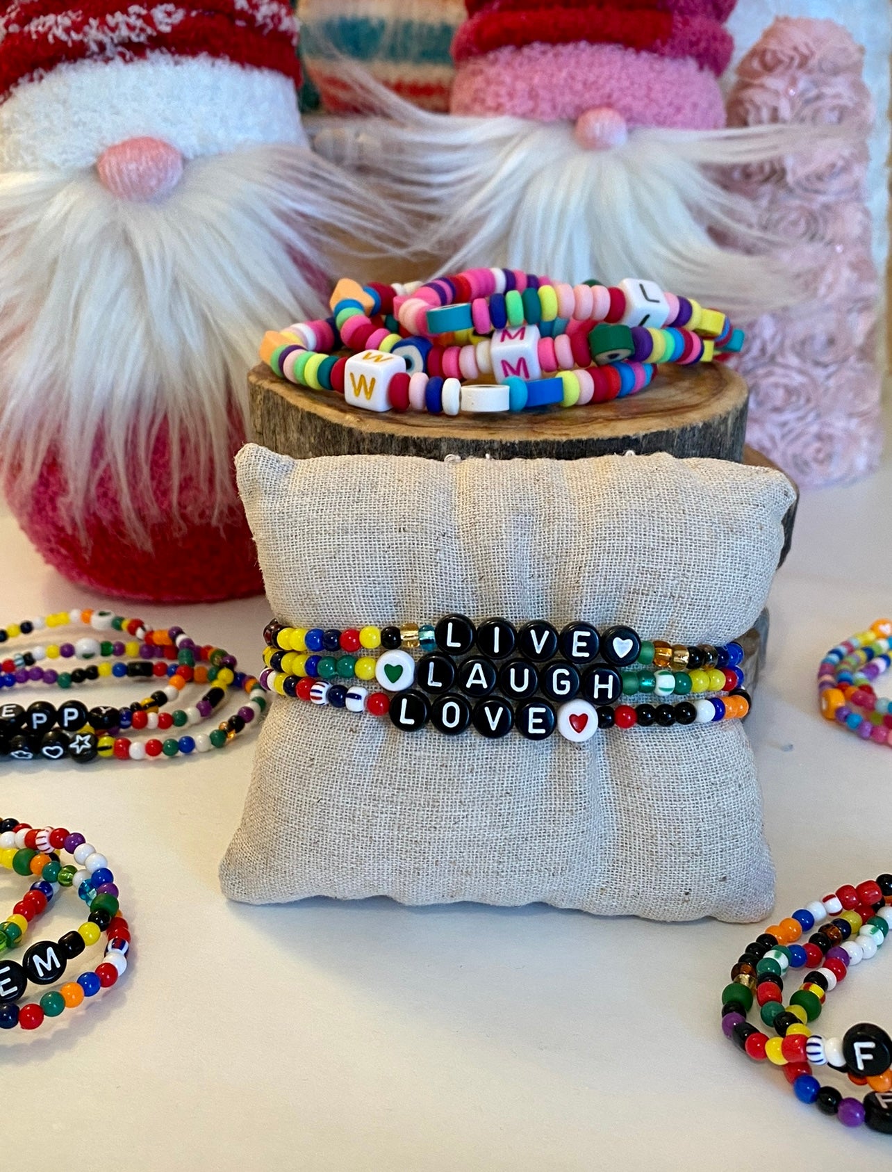 Bracelets Set of 3 Stretchy Stack Bracelets Cheeky LOVE NOTES Collection Little Words Bracelet Mantra Bracelets Arm Party Gift Sets for Her