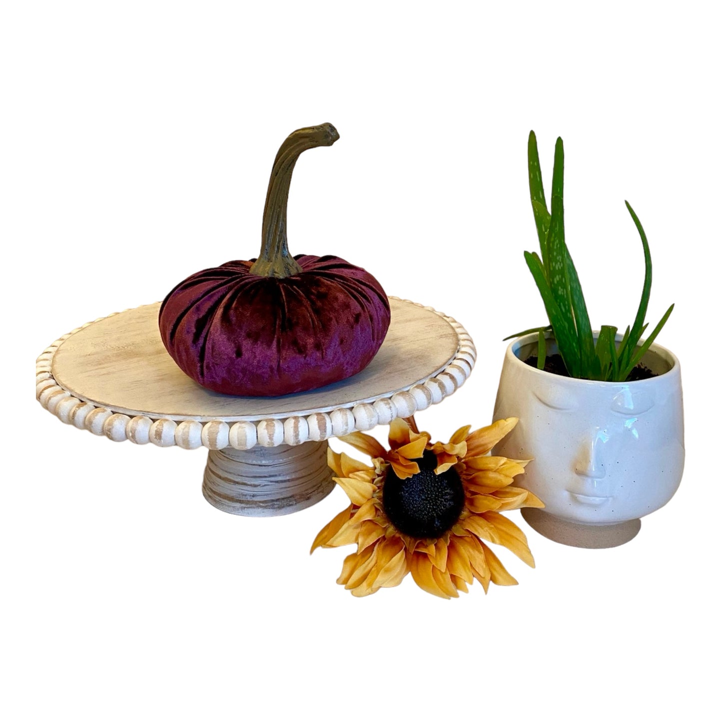 VELVET PUMPKIN SET of 3 - WINE