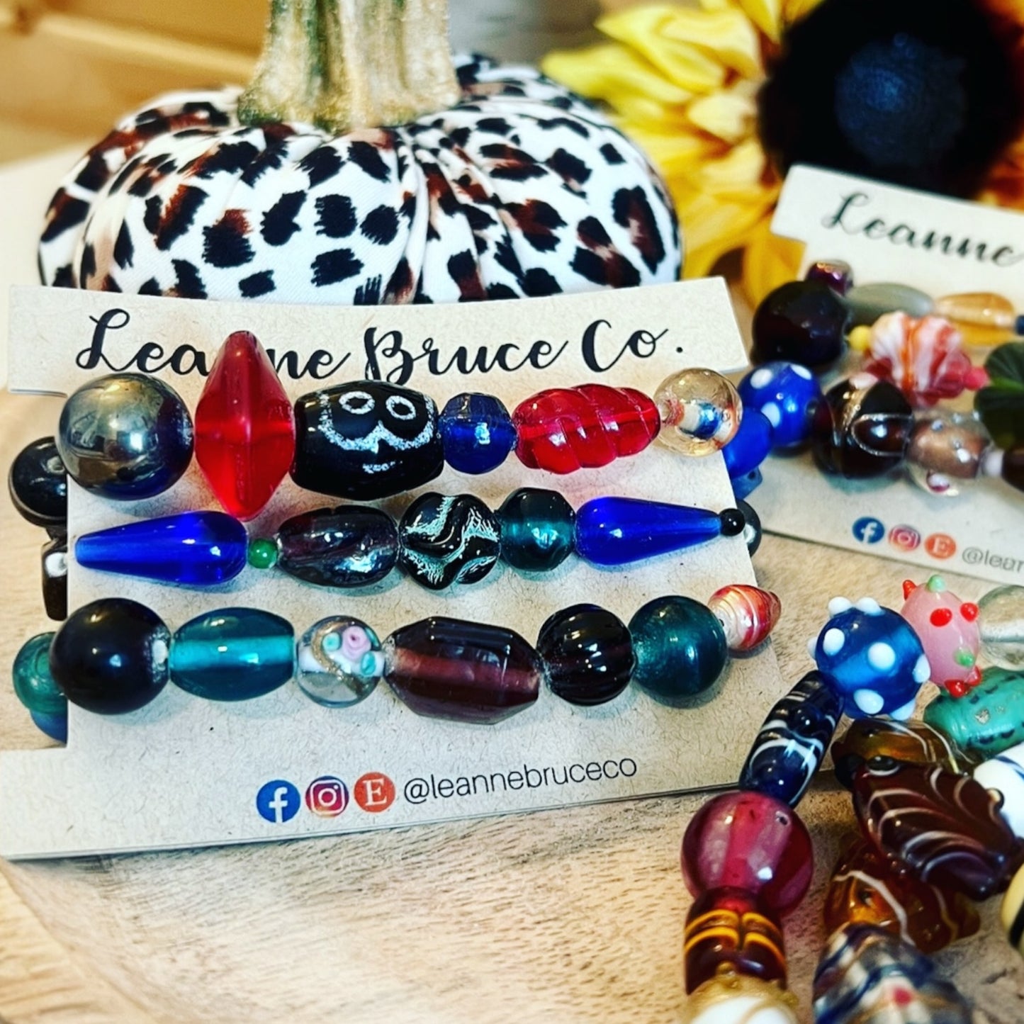 Handcrafted Bracelets Stretchy MARKET DAY Mixed Glass Bead Sets of 3 Bracelets Multi Colors Stack Bracelets Jewelry Gift Sets for Her