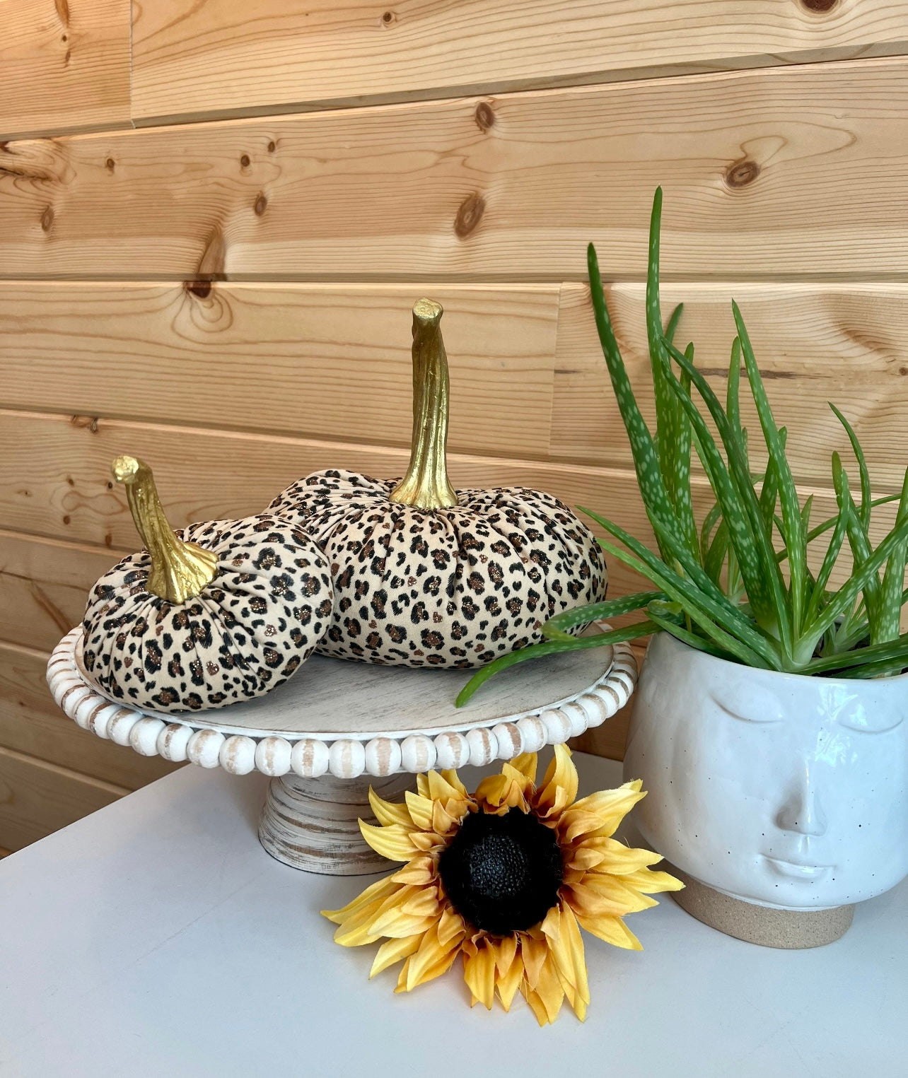 ANIMAL PRINT PUMPKIN SMALL - LEOPARD SPARKLE