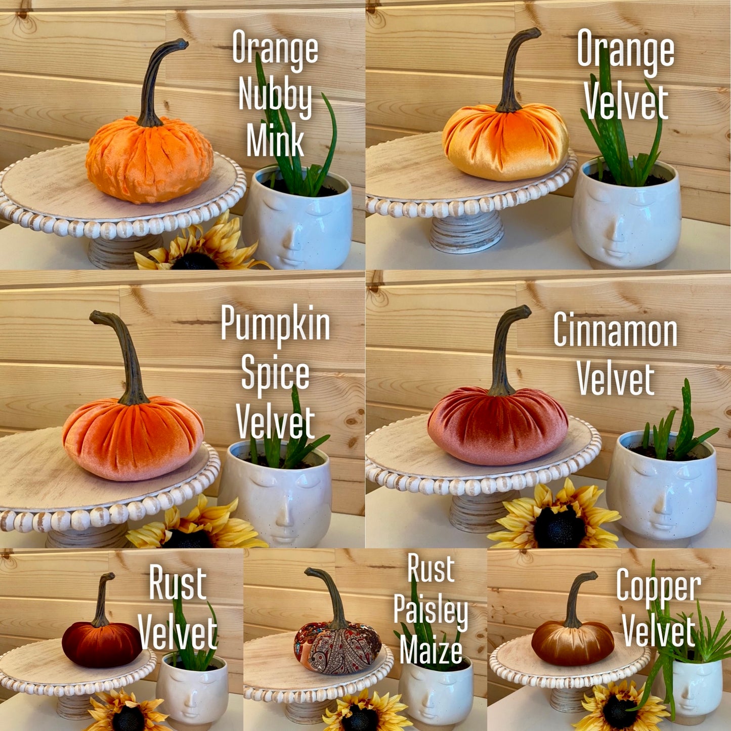 LARGE FABRIC & VELVET PUMPKINS - ENTIRE COLLECTION