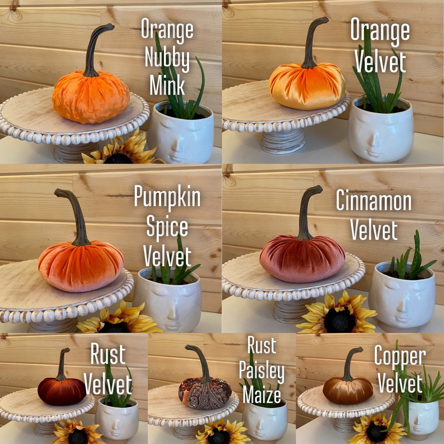 LARGE PUMPKINS - CREATE YOUR OWN SET OF COLORS