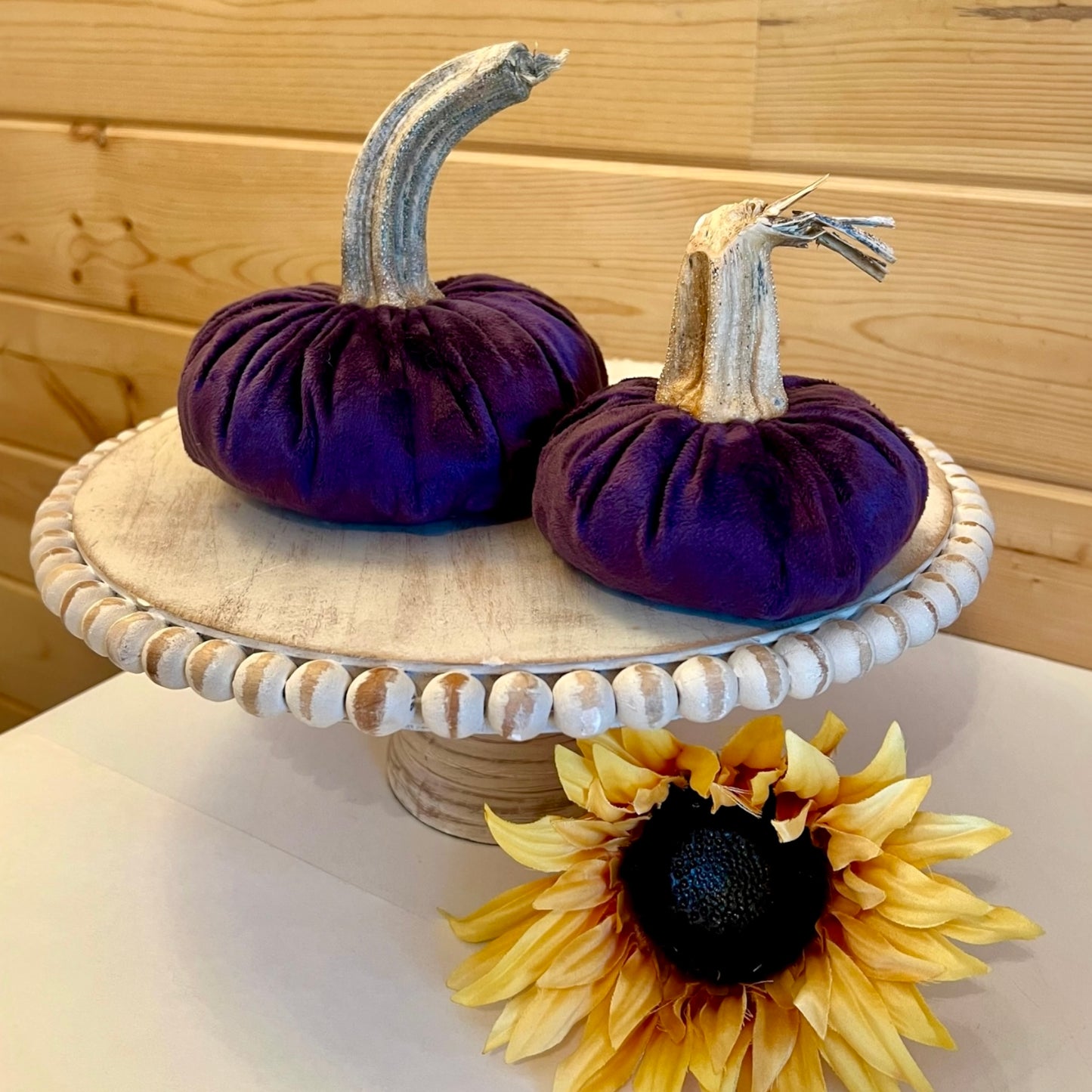 SMALL PUMPKIN HEART EMBOSSED FIG MINK VELVET - DEEP PURPLE