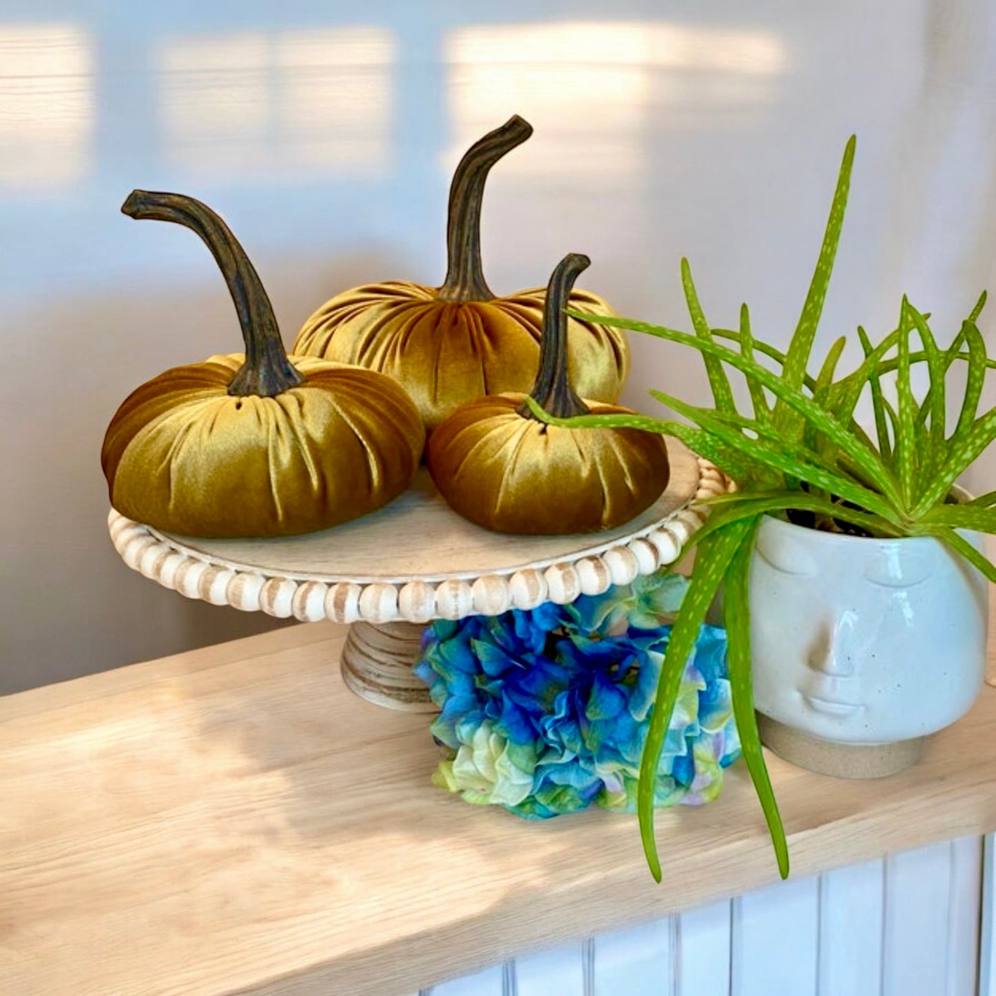 EXTRA LARGE VELVET PUMPKIN - DIJON