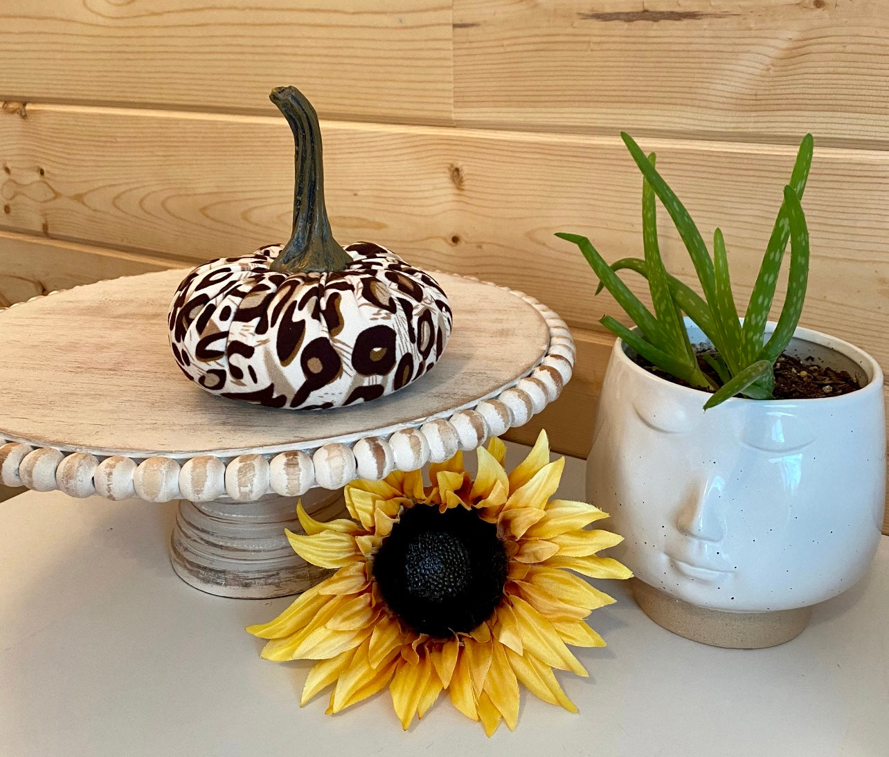 ANIMAL PRINT PUMPKIN SET of 3 - LEOPARD